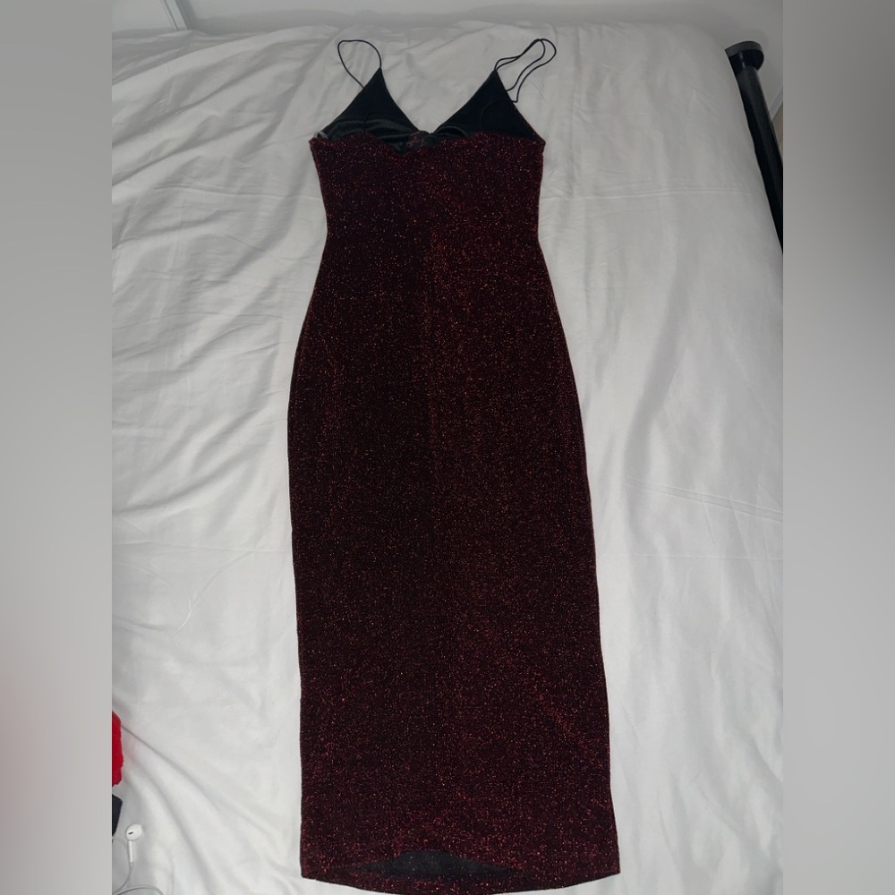 Black and Red Backless Dress